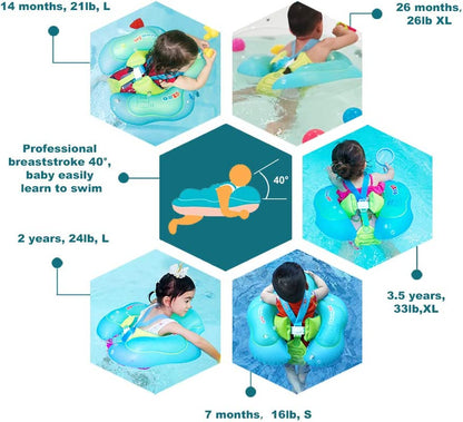 Anti-Slip Baby Pool Floats for Toddler Floaties Baby Swimming Pool Ring Accessories for the Age of 3 Months-5 Years